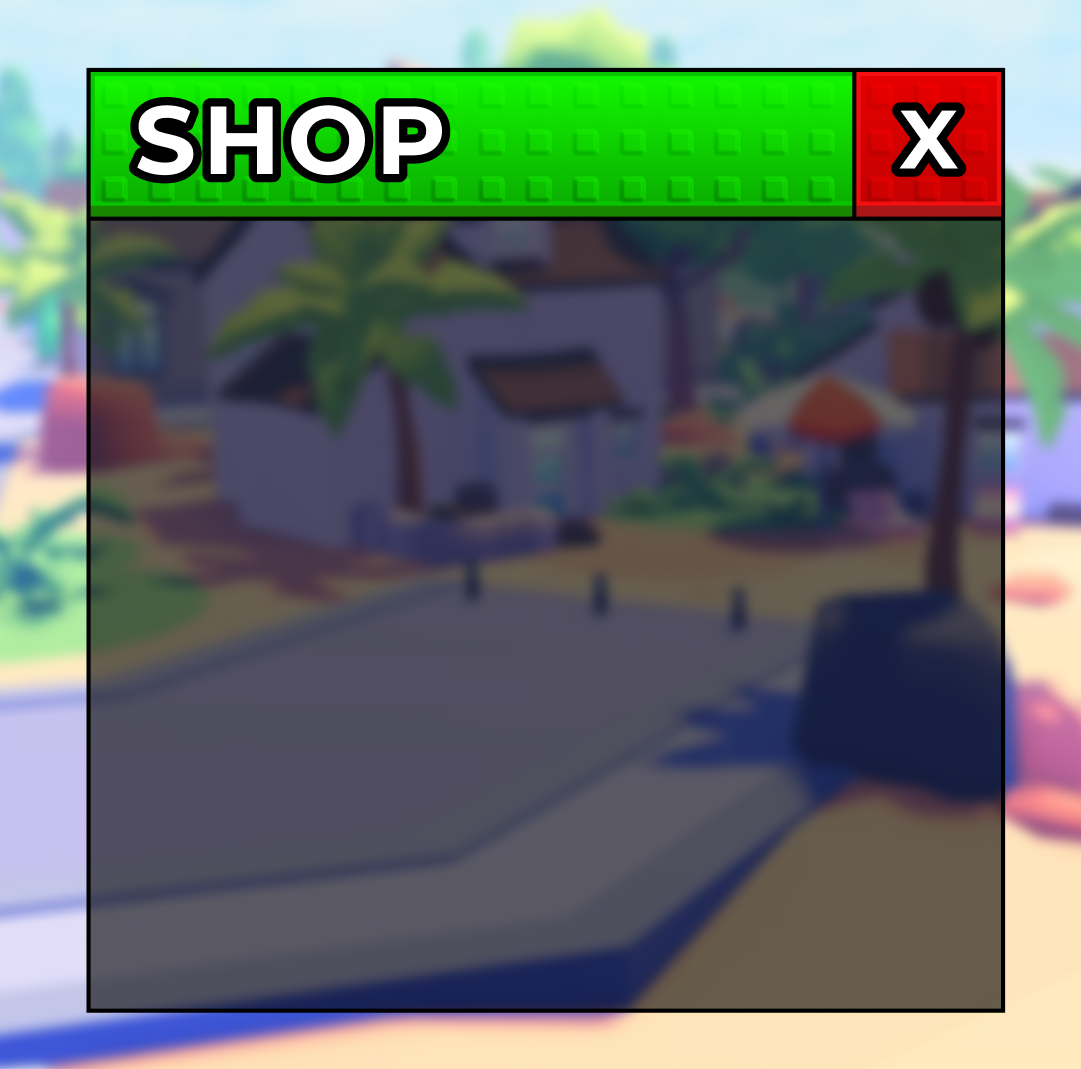 Modern Roblox shop frame